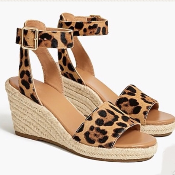 J. Crew Leopard Espadrilles - Size 7 - Picture 1 of 3